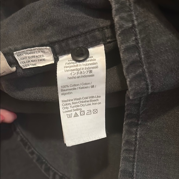 Madewell Black Button Down Shirt Classic Top - Picture 6 of 6